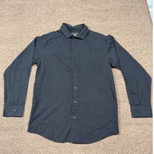 Vintage Y2K Dockers‎ kids Long Sleeve Button Down Shirt Black Size Large